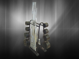 SOPORTE PARA DISCOS Y BARRAS DE PIES